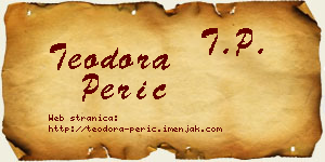 Teodora Perić vizit kartica